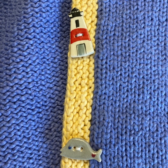 Beautiful people Nantucket knitted jacket 💯cotton with 7 porcelain buttons - Picture 6 of 11